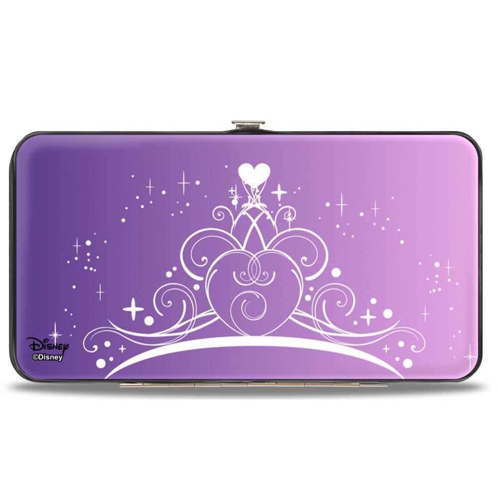 Hinged Wallet - Cinderella & Prince Ball Scene + Crown Icon Purples White