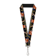 Lanyard - 1.0" - Timon & Pumba Poses Aboriginal Black Multi Color