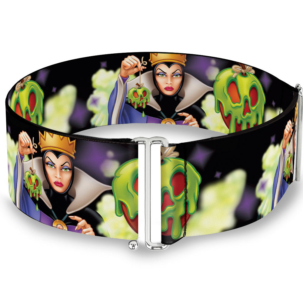 Cinch Waist Belt - Evil Queen Poisoned Apple Pose Poisoned Apple CLOSE-UP Black Greens Purples