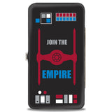 Hinged Wallet - Star Wars JOIN THE EMPIRE TIE Fighter Black Gray Red Blue