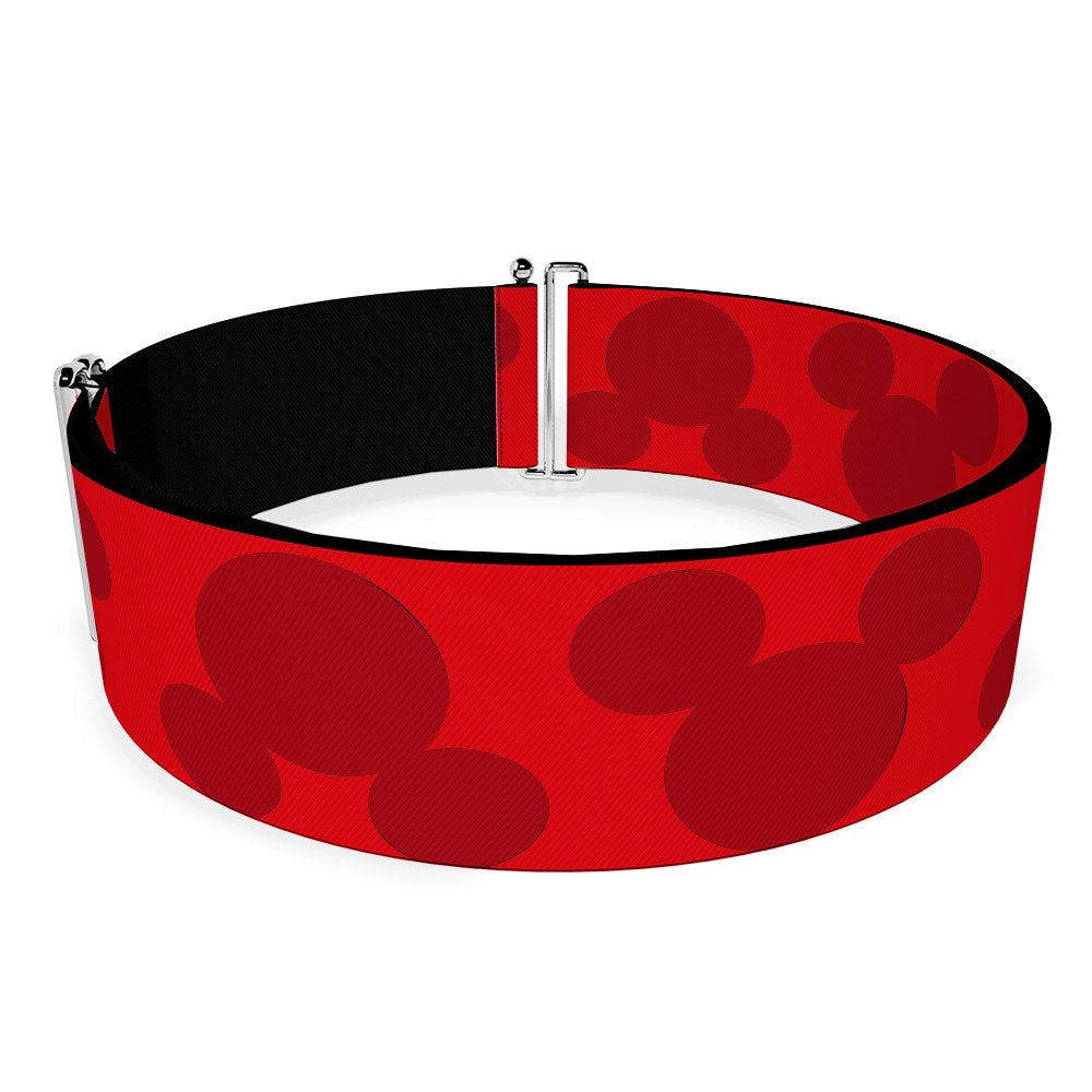 Cinch Waist Belt - Mickey Mouse Head Silhouette Flip Reds