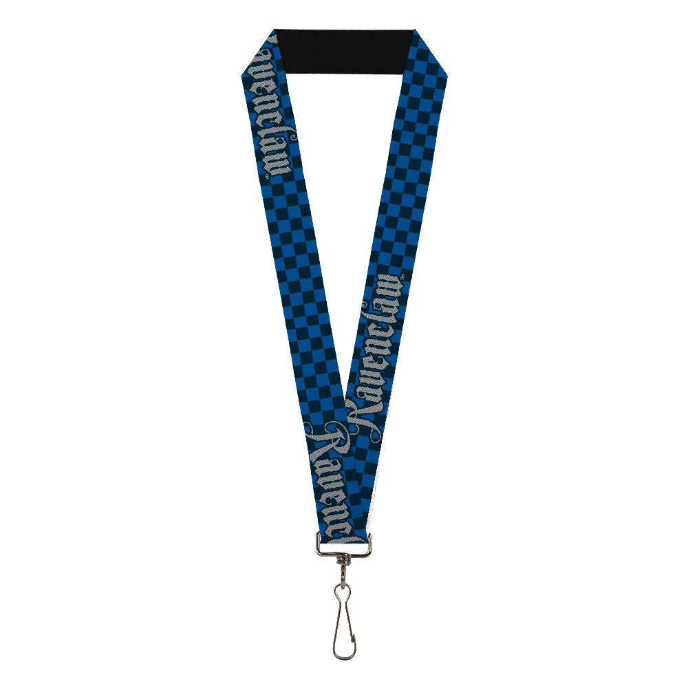 Lanyard - 1.0" - Harry Potter RAVENCLAW Checker Blues Grays