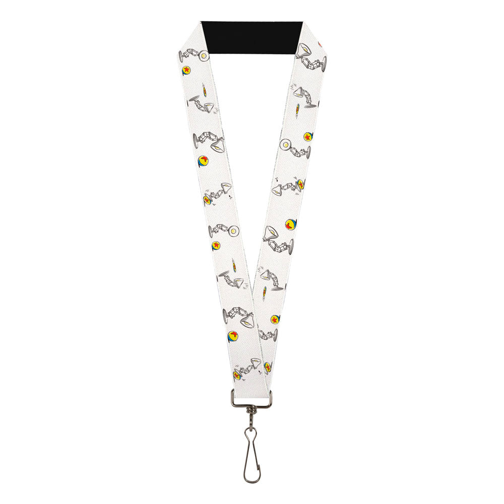 Lanyard - 1.0" - Pixar Luxo Jr Lamp and Ball Scenes White