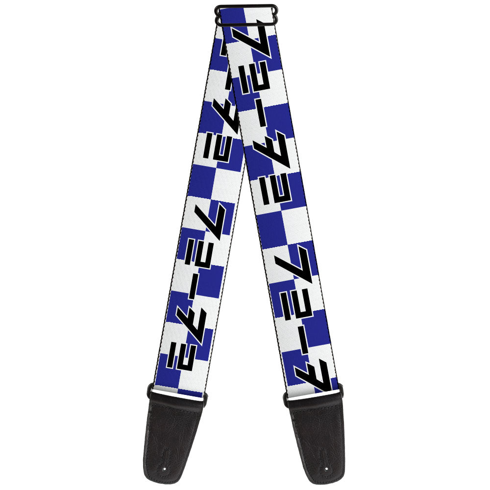 Guitar Strap - Star Wars Aurebesh R2-D2 Checker Blue White Black