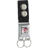 Keychain - Chesire Cat Swirl Full Color White Black