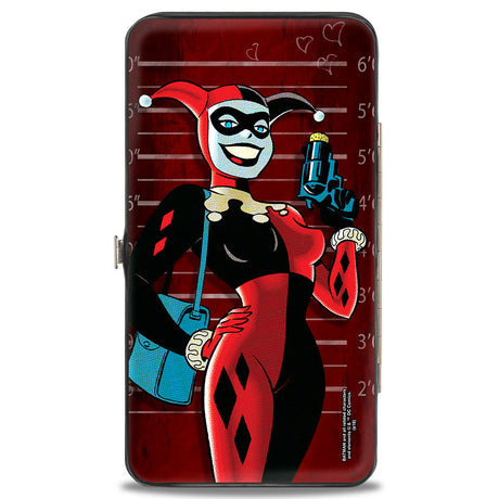 Hinged Wallet - Harley Quinn Mad Love Knock Pose Lineup Reds