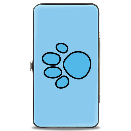 Hinged Wallet - Blue's Clues Blue Face + Paw Print Blues