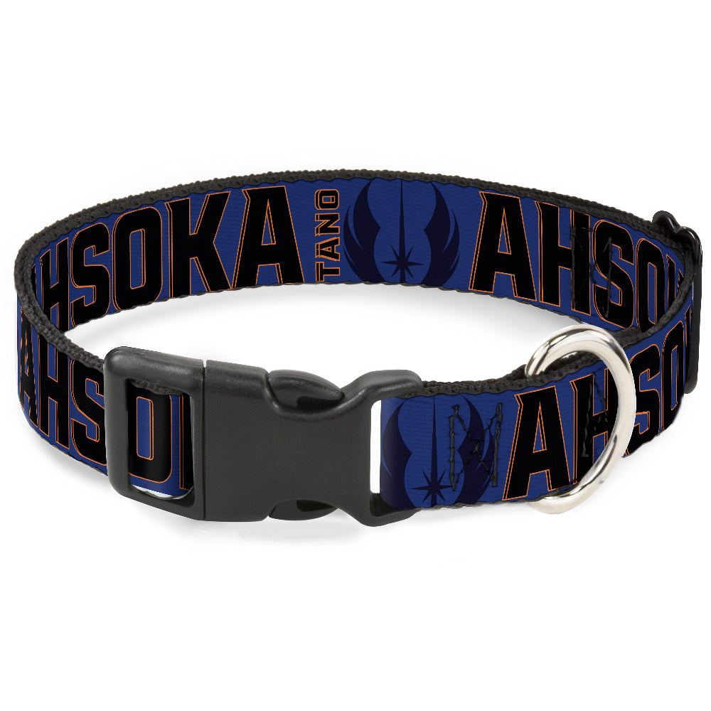 Plastic Clip Collar - Star Wars TANO AHSOKA Pose/Jedi Order Insignia Blues/Gray