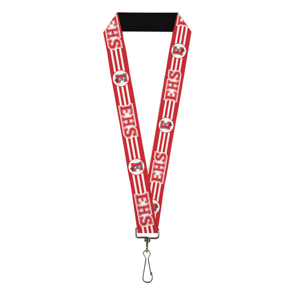 Lanyard - 1.0" - High School Musical East High School EHS Wildcats Logo Stripe White Red