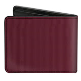 Bi-Fold Wallet - Flash Logo12 Mesh Lattice Burgundy Black Gold