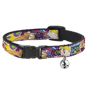 Cat Collar Breakaway with Bell - Nick 90's Rewind 7-Character 4-Logo Collage