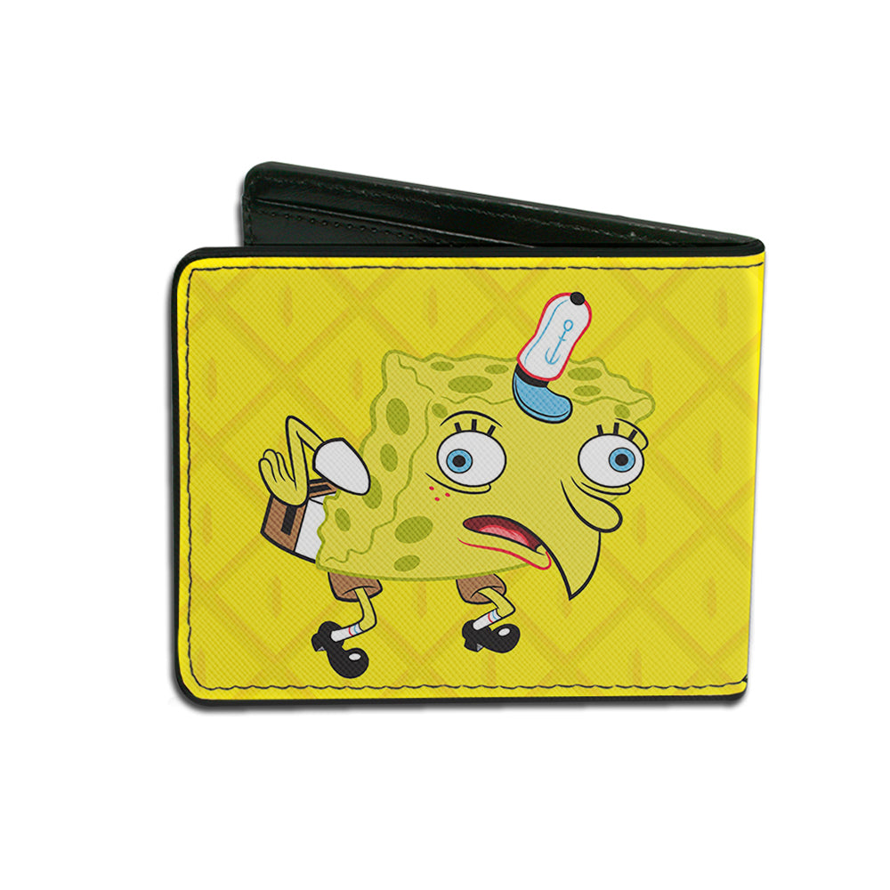 Bi-Fold Wallet - Mocking SpongeBob Pose Pineapple CLOSE-UP Yellows