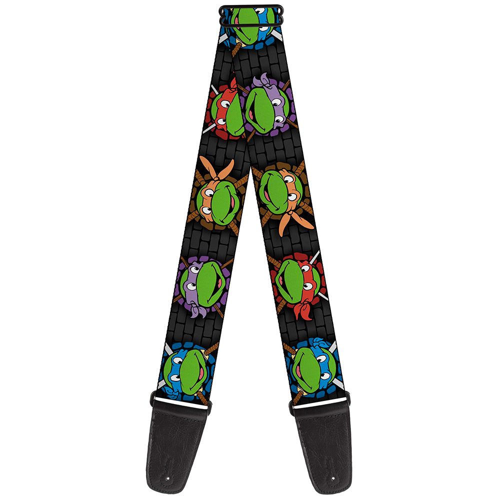 Guitar Strap - Classic TMNT Expessions Battle Gear Gray Multi Color