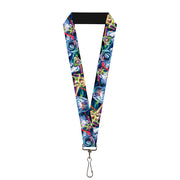 Lanyard - 1.0" - Buzz Lightyear Action Poses Stacked