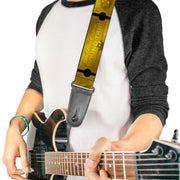 Guitar Strap - THE POLAR EXPRESS ROUND TRIP Ticket Black Golds