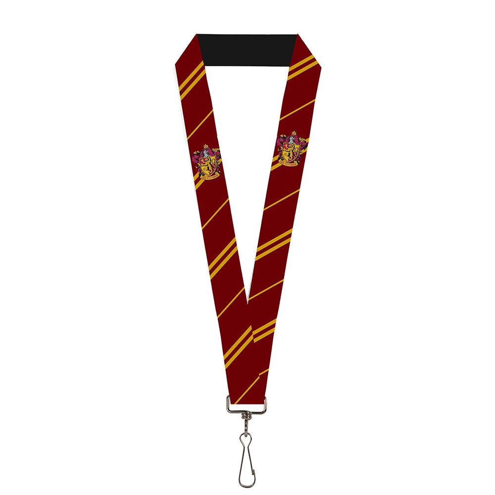 Lanyard - 1.0" - GRYFFINDOR Crest Stripe Burgundy Gold