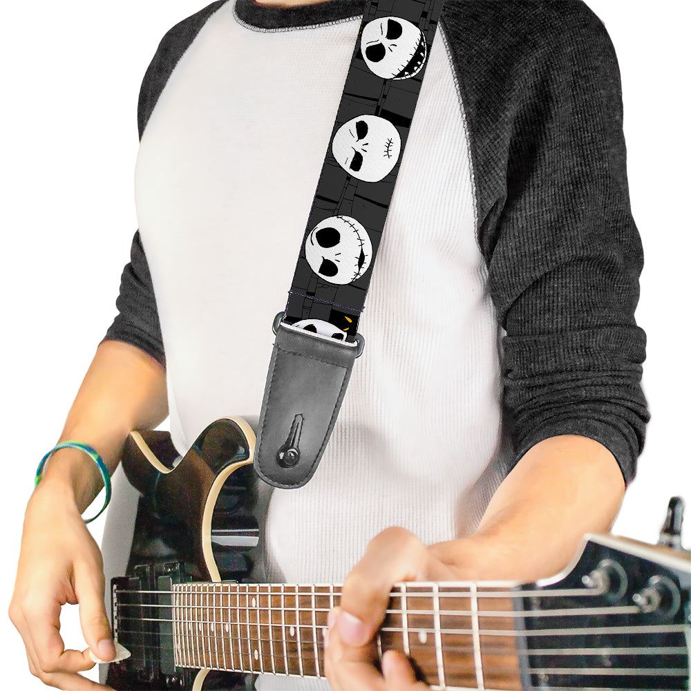 Guitar Strap - Nightmare Before Christmas Jack Expressions Gray