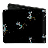 Bi-Fold Wallet - Rick and Morty Rick Running in Space Pose Scattered