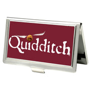 Business Card Holder - SMALL - QUIDDITCH Golden Snitch Ball FCG Burgundy White