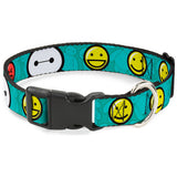 Plastic Clip Collar - Baymax/Mood Expressions/Baymax Scattered Turquoise