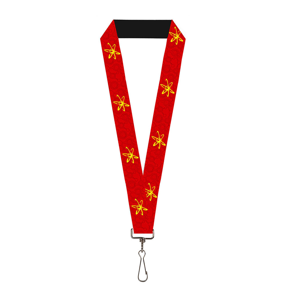 Lanyard - 1.0" - Jimmy Neutron Atoms & Molecules Red Yellow