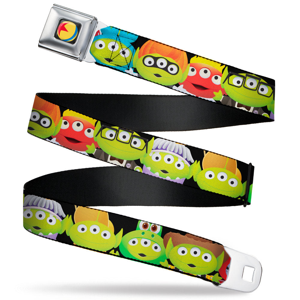 Disney Pixar Luxo Ball2 Full Color Black/Yellow/Blue/Red Seatbelt Belt - Toy Story Aliens Pixar 17-Character Cosplay Webbing