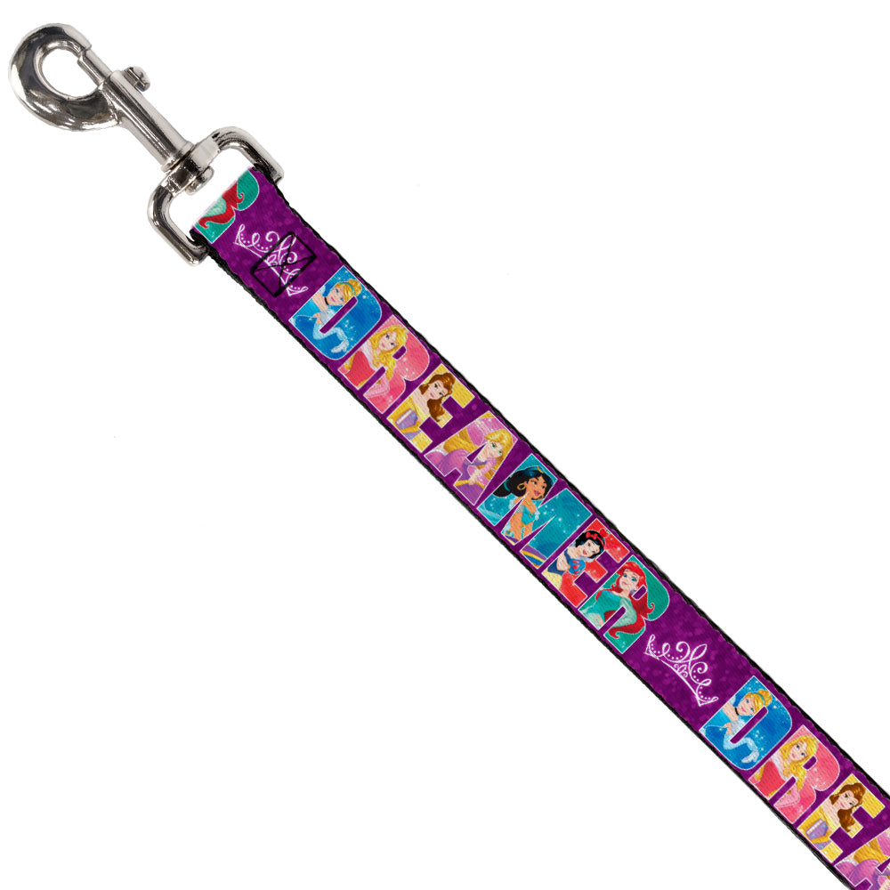 Dog Leash - Disney DREAMER 7-Sparkling Princesses/Tiara Purple/White