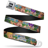 The Adventures of Jimmy Neutron Logo Full Color Black/Blues Full Color Seatbelt Belt - THE ADVENTURES OF JIMMY NEUTRON Group School Pose Webbing