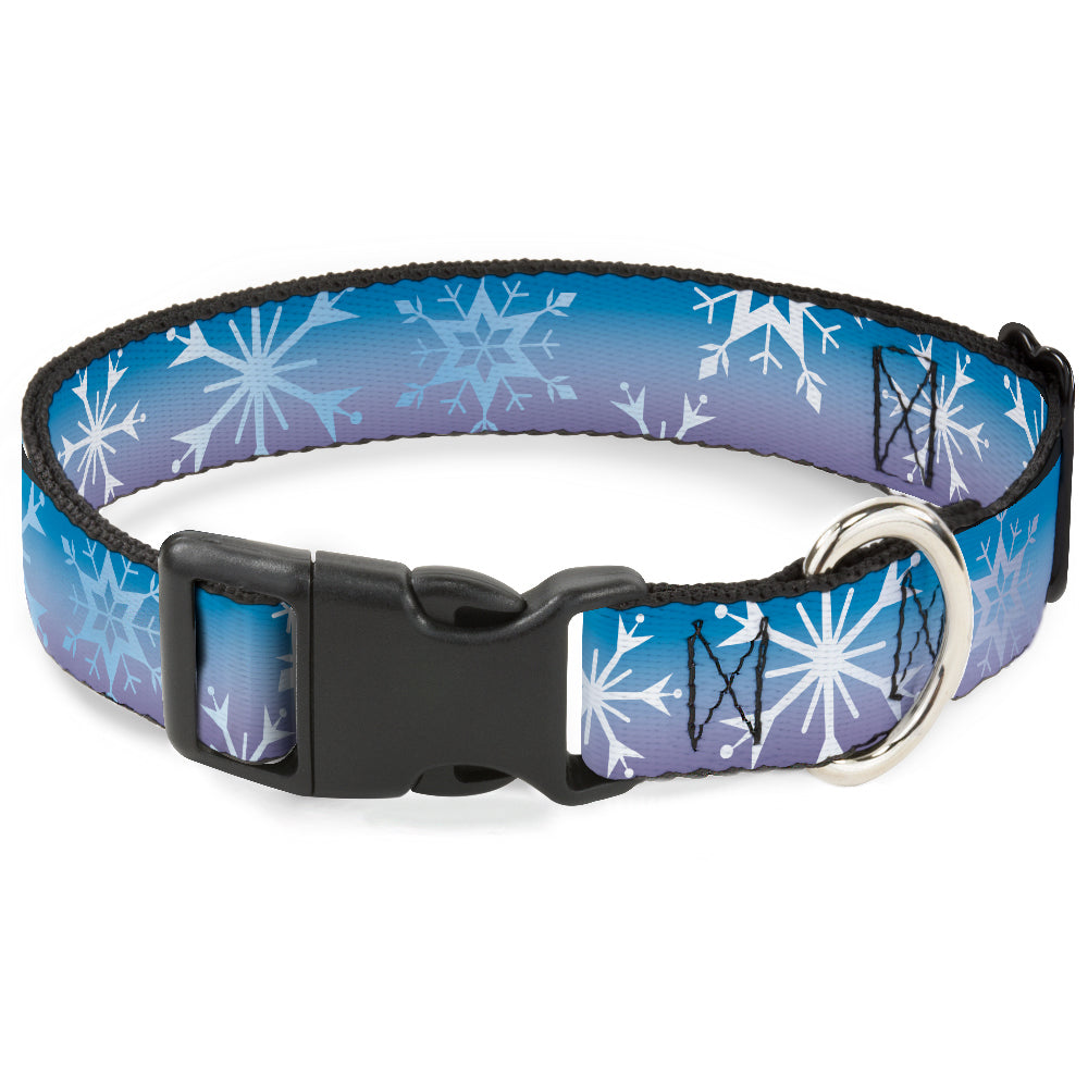 Plastic Clip Collar - Frozen II Snowflakes Blues/Purples/White