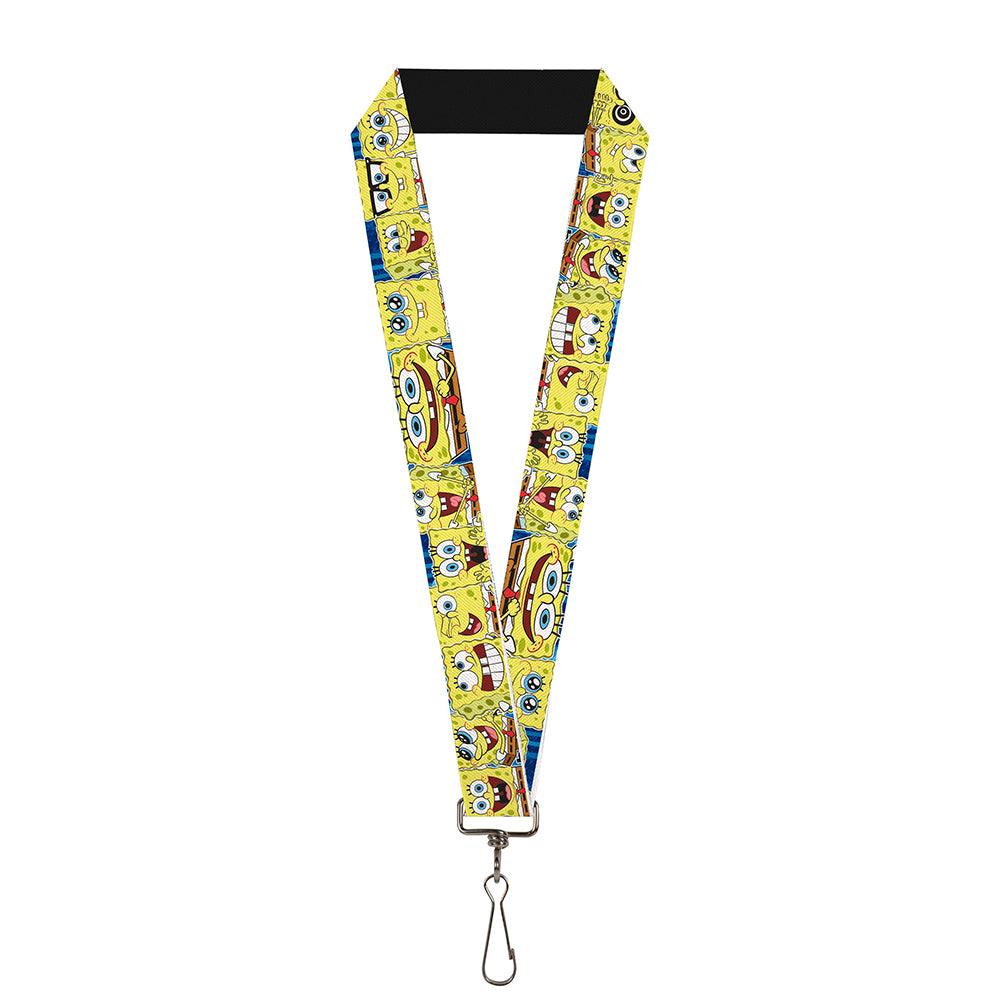 Lanyard - 1.0" - Sponge Bob Expressions Stripe Blue