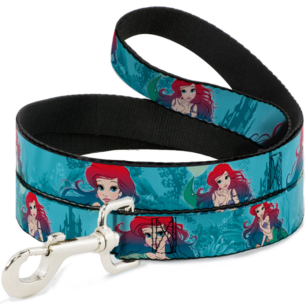 Dog Leash - Ariel Poses Coral & Castle Blues/Reds