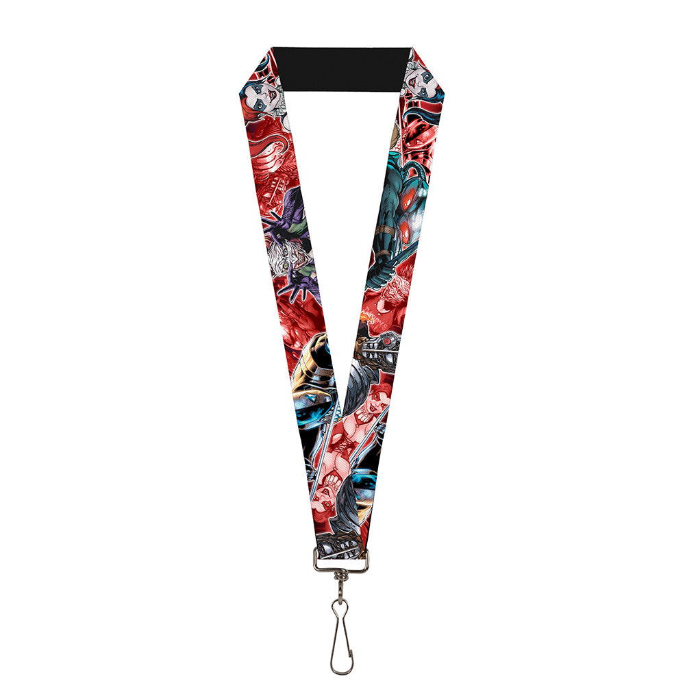 Lanyard - 1.0" - 5-Suicide Squad Villains Group Reds