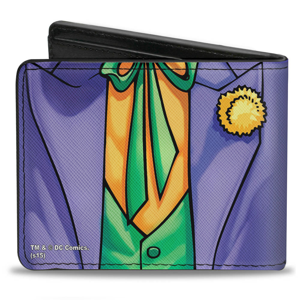 Bi-Fold Wallet - Joker Suit Chest Purple Green Orange