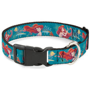 Plastic Clip Collar - The Little Mermaid Flounder and Sebastian Under the Sea Greens