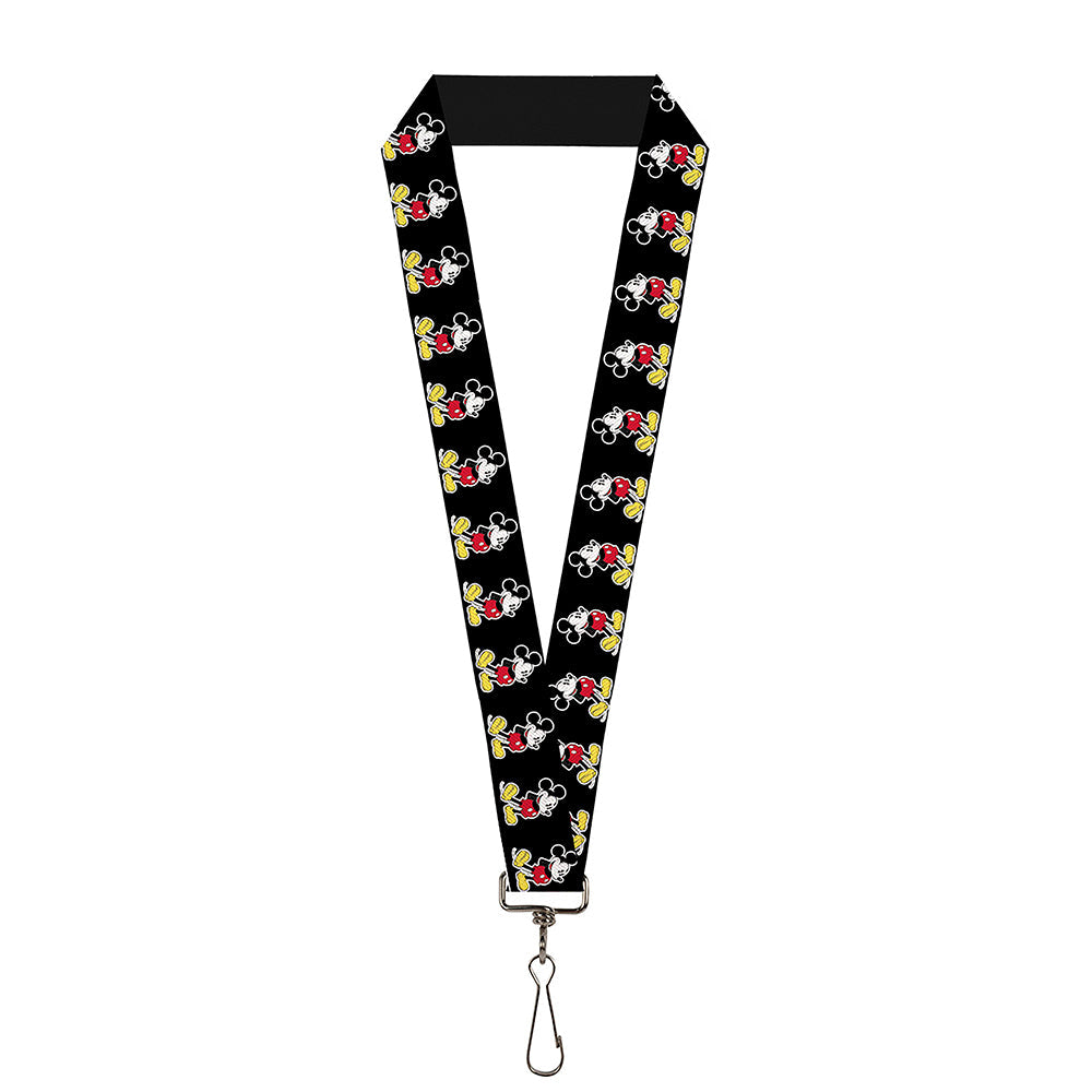 Lanyard - 1.0" - Classic Mickey Mouse Pose Black