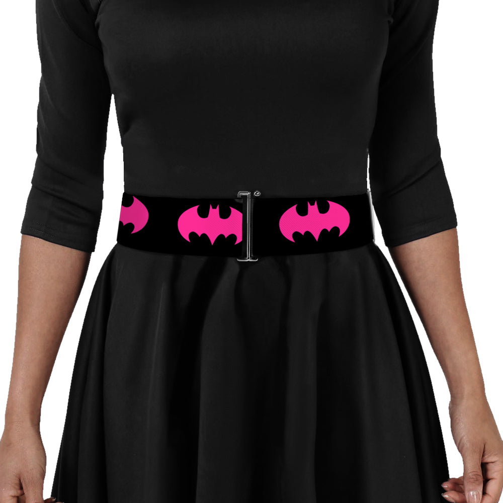 Cinch Waist Belt - Batman Signal Black Fuchsia