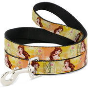 Dog Leash - Belle Poses/Enchanted Rose/Story Script Yellow/Pinks