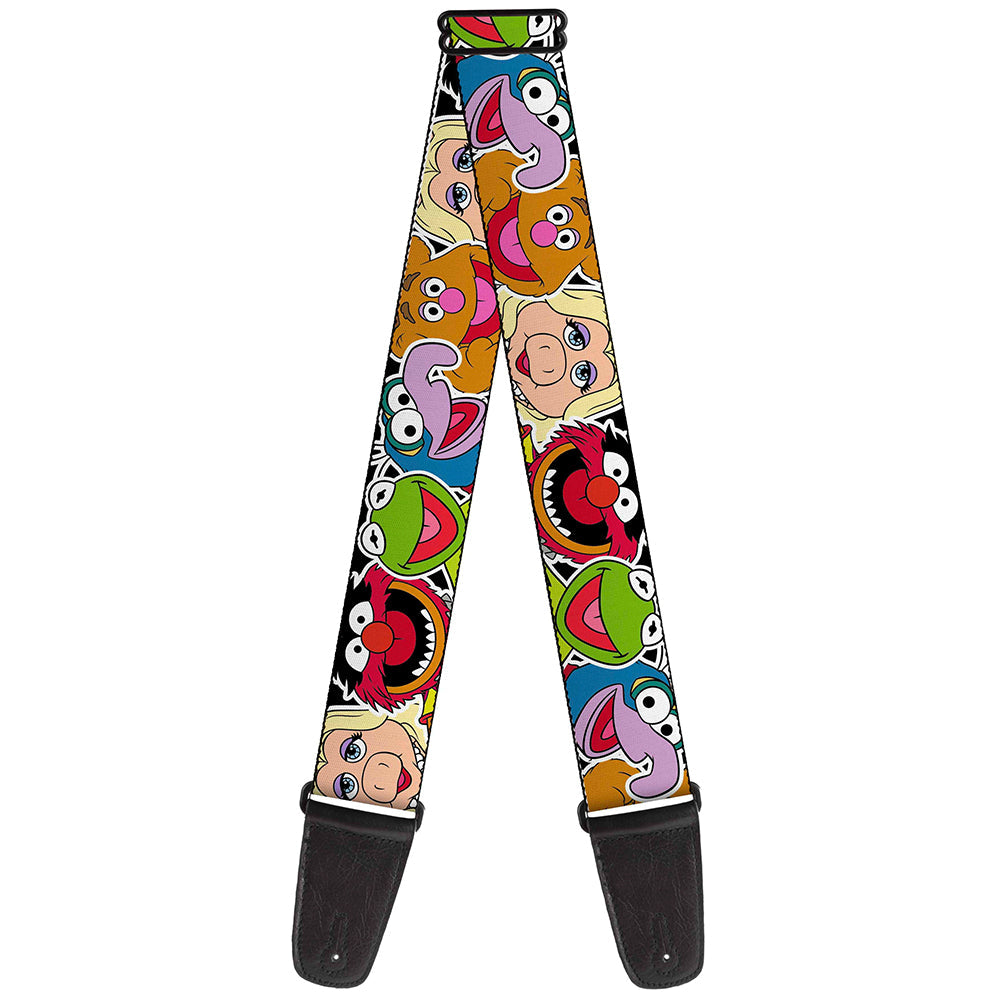 Guitar Strap - Muppets Faces CLOSE-UP Black