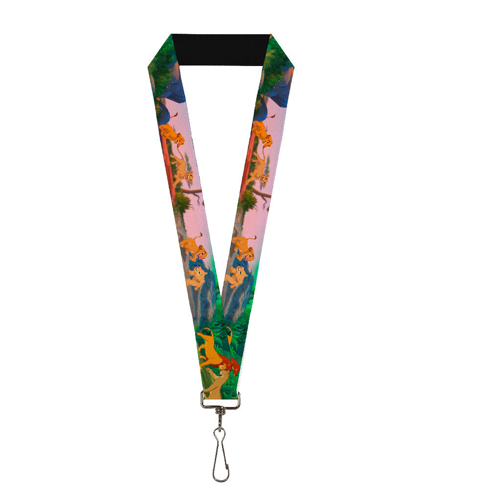 Lanyard - 1.0" - Lion King Simba & Nala Growing Up Scenes