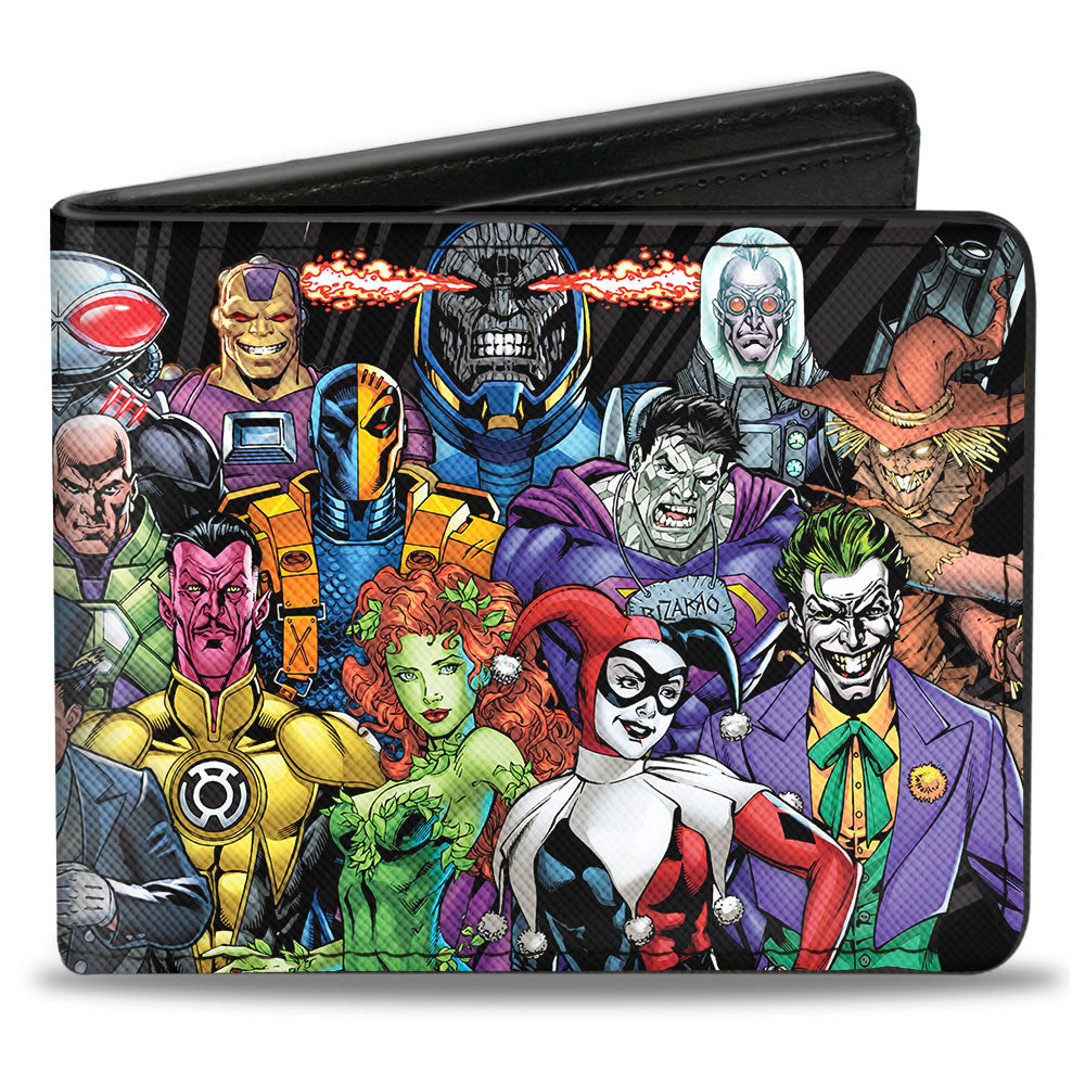 Bi-Fold Wallet - DC 23-Villains Group Pose Black Gray