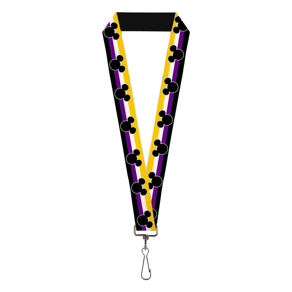 Lanyard - 1.0" - Mickey Mouse Ears Icon Nonbinary Pride Flag