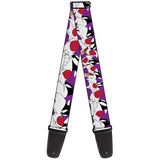 Guitar Strap - Sylvester the Cat Expressions Purple