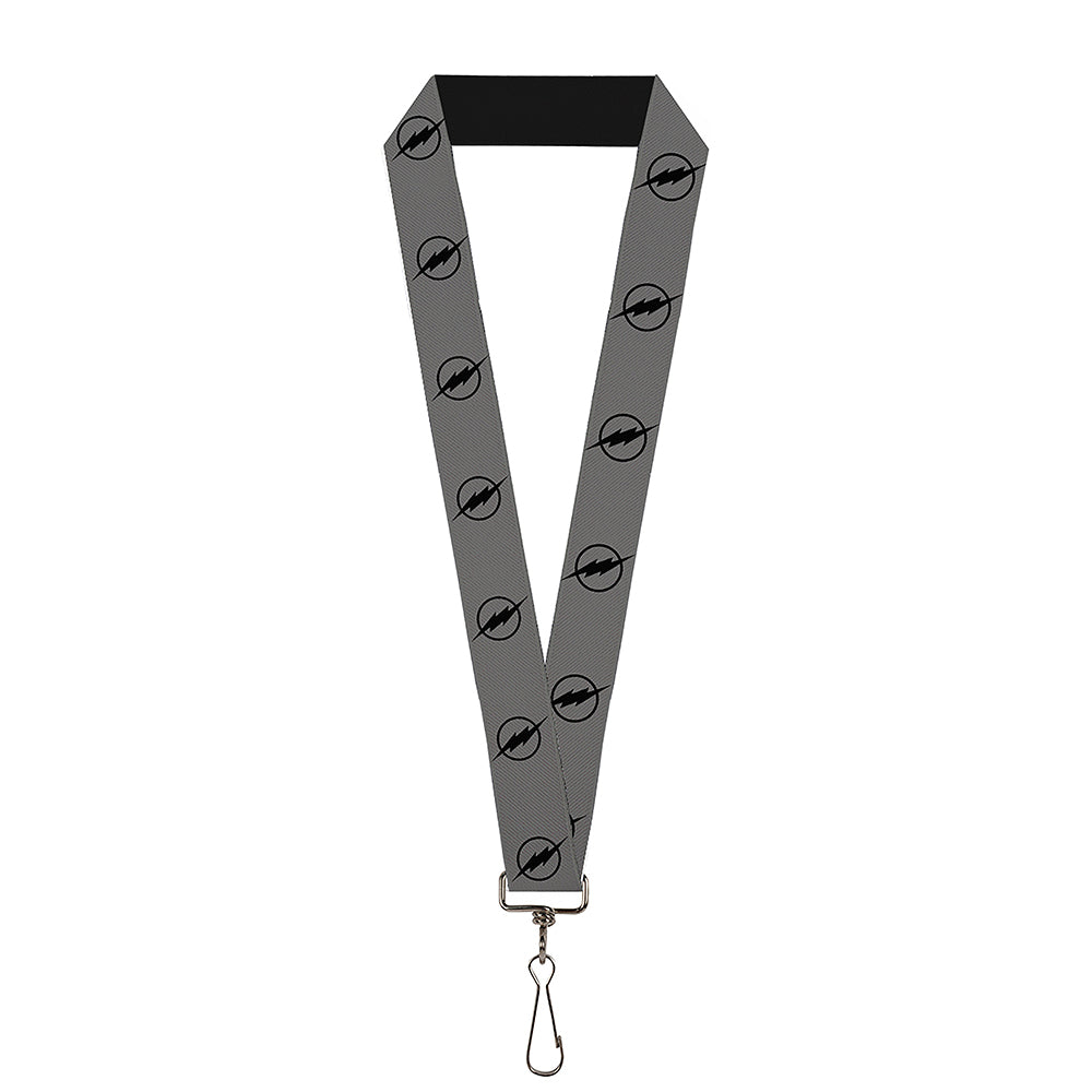 Lanyard - 1.0" - Reverse Flash Logo Gray Black