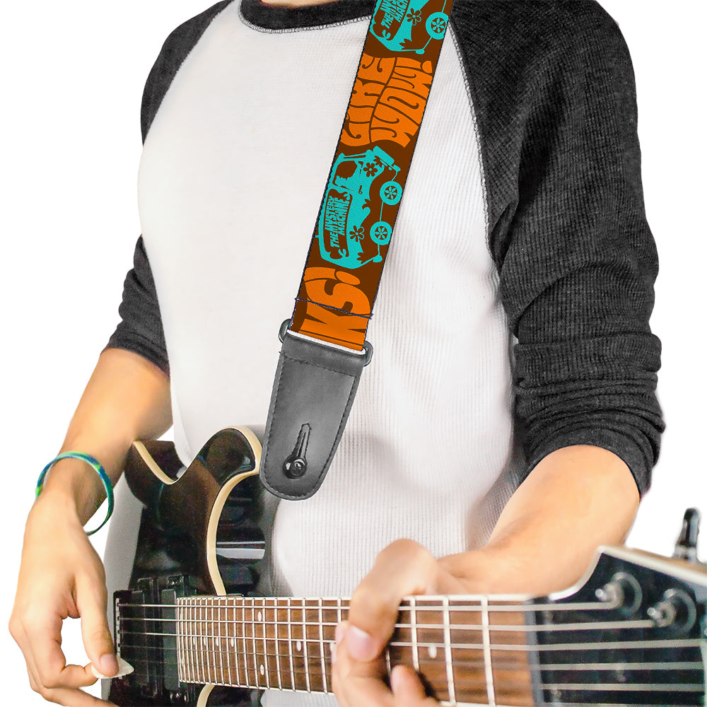 Guitar Strap - ZOINKS! LIKE WOW! The Mystery Machine Brown Baby Blue