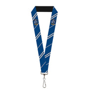 Lanyard - 1.0" - RAVENCLAW Crest Stripe Blue Gray