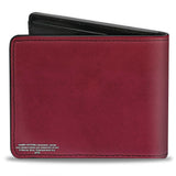 Bi-Fold Wallet - GRYFFINDOR Crest Vertical Stripe Burgundy Gold