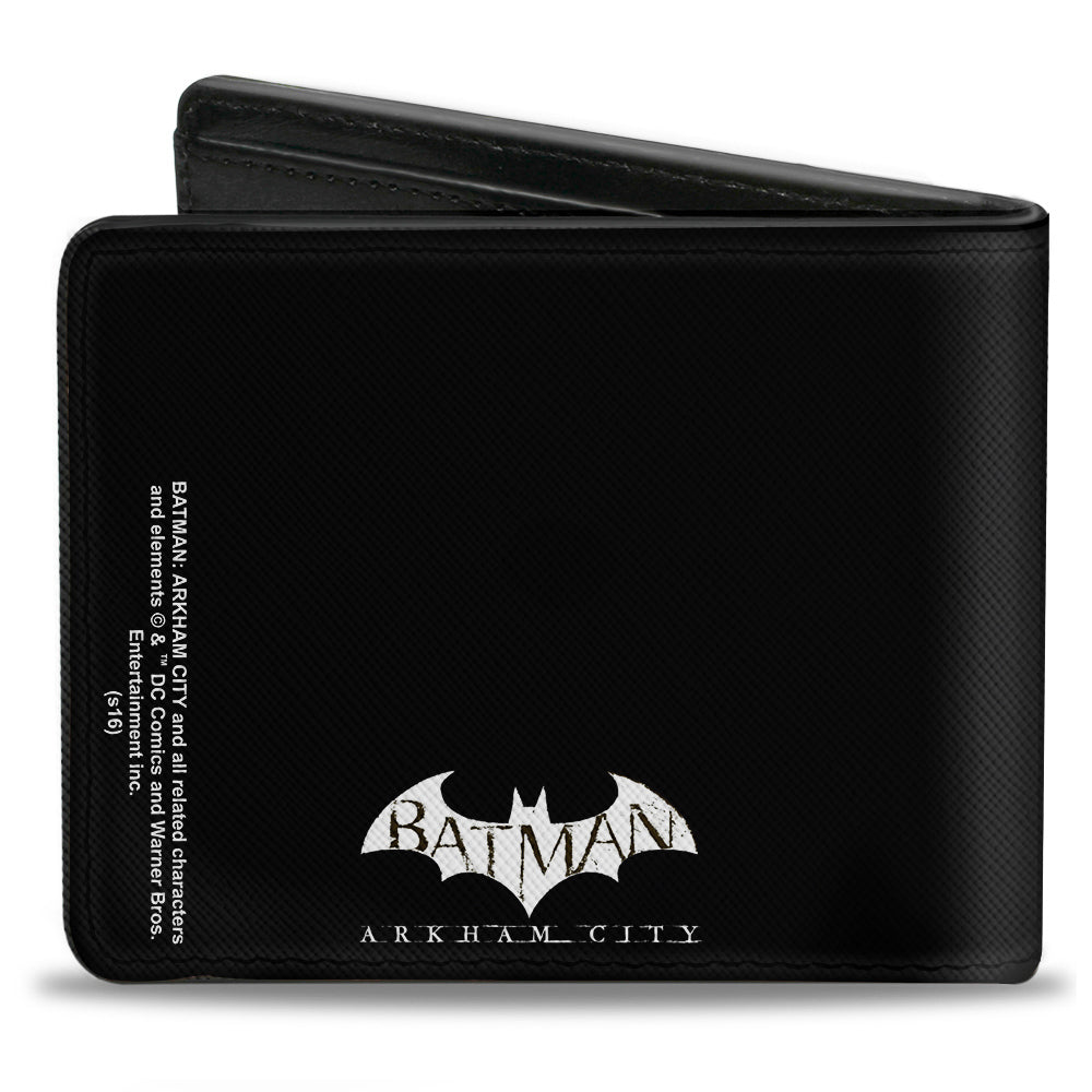 Bi-Fold Wallet - ARKHAM CITY Batman & Joker Fight Pose Black Grays White