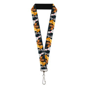 Lanyard - 1.0" - Disney Dogs 4-Dog Group Collage Paws Gray Black