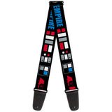 Guitar Strap - Star Wars EMPIRE Galactic Empire Elements Collage Black Blue Gray Red White