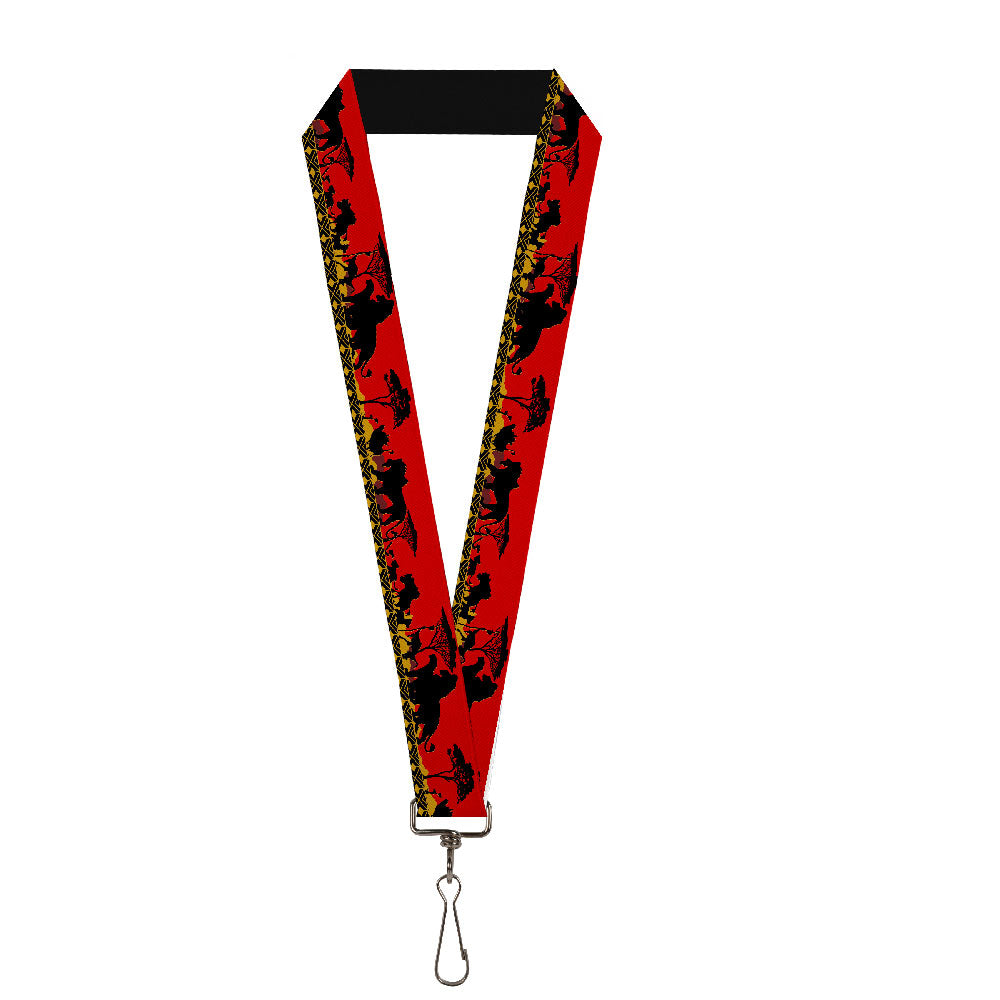 Lanyard - 1.0" - Mufasa & Simba JUST CAN'T WAIT TO BE KING Family Silhouette